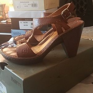 brown leather sandals size 8